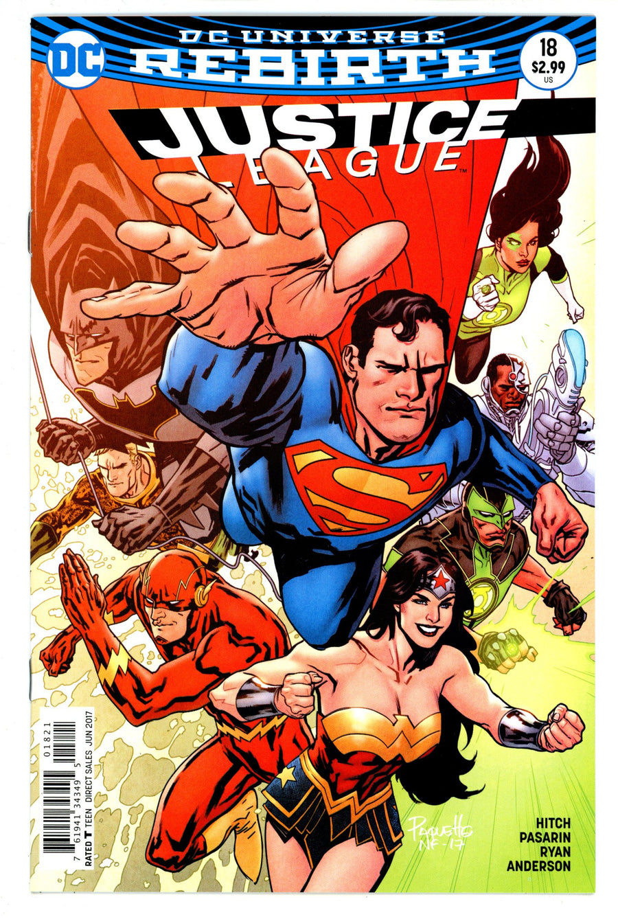 Justice League Vol 2 18 High Grade (2017) Paquette Variant 