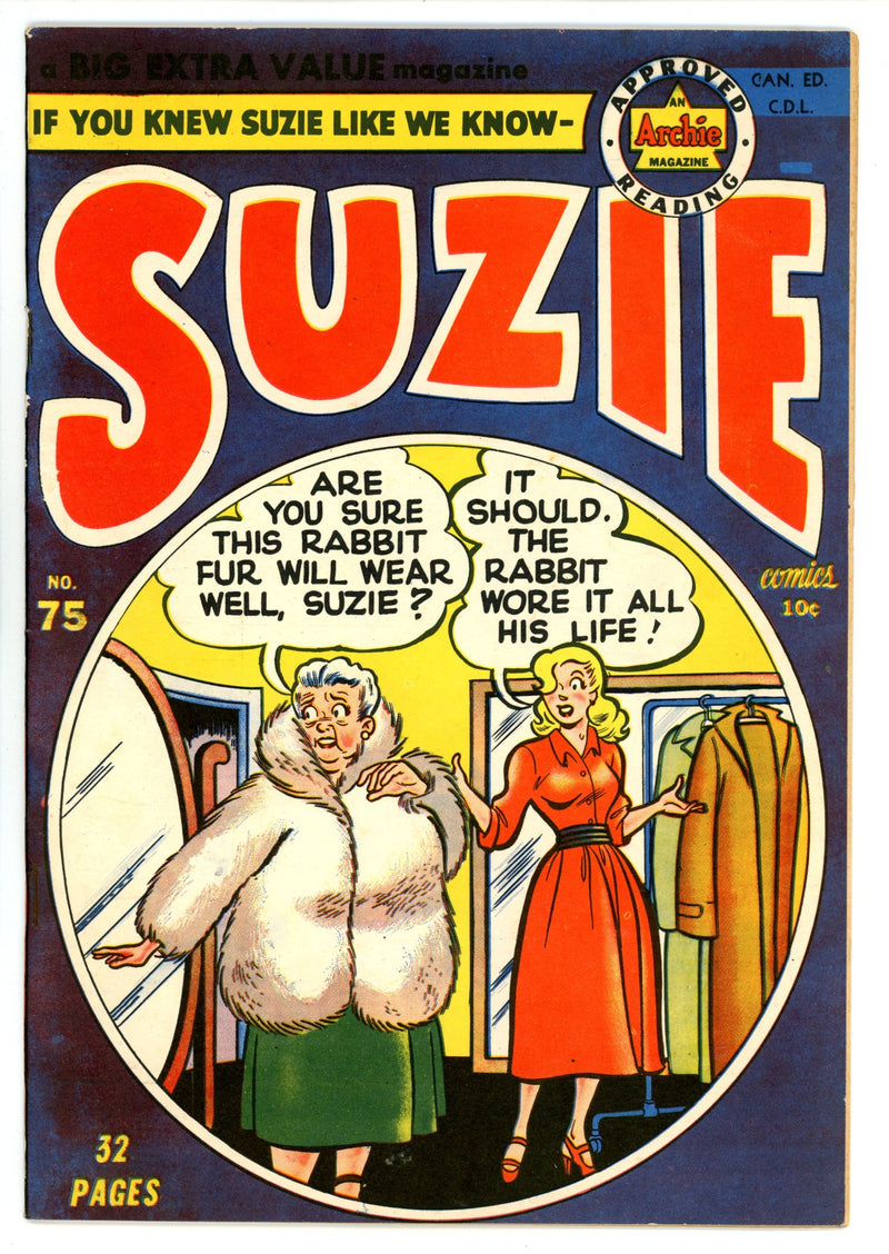 Suzie Comics 75 VF- (7.5) (1950) Canadian Edition 