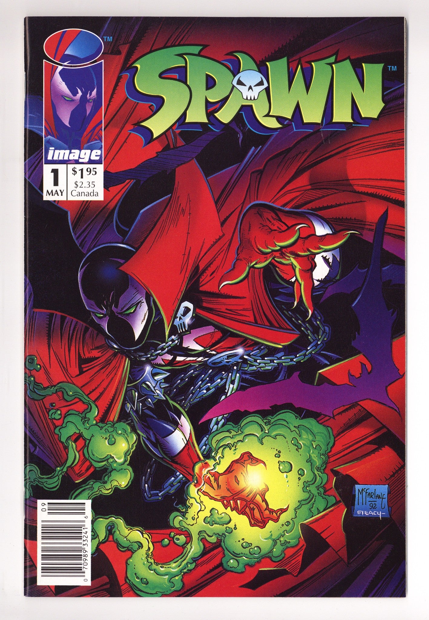 Spawn 1 VF (8.0) (1992) Newsstand 