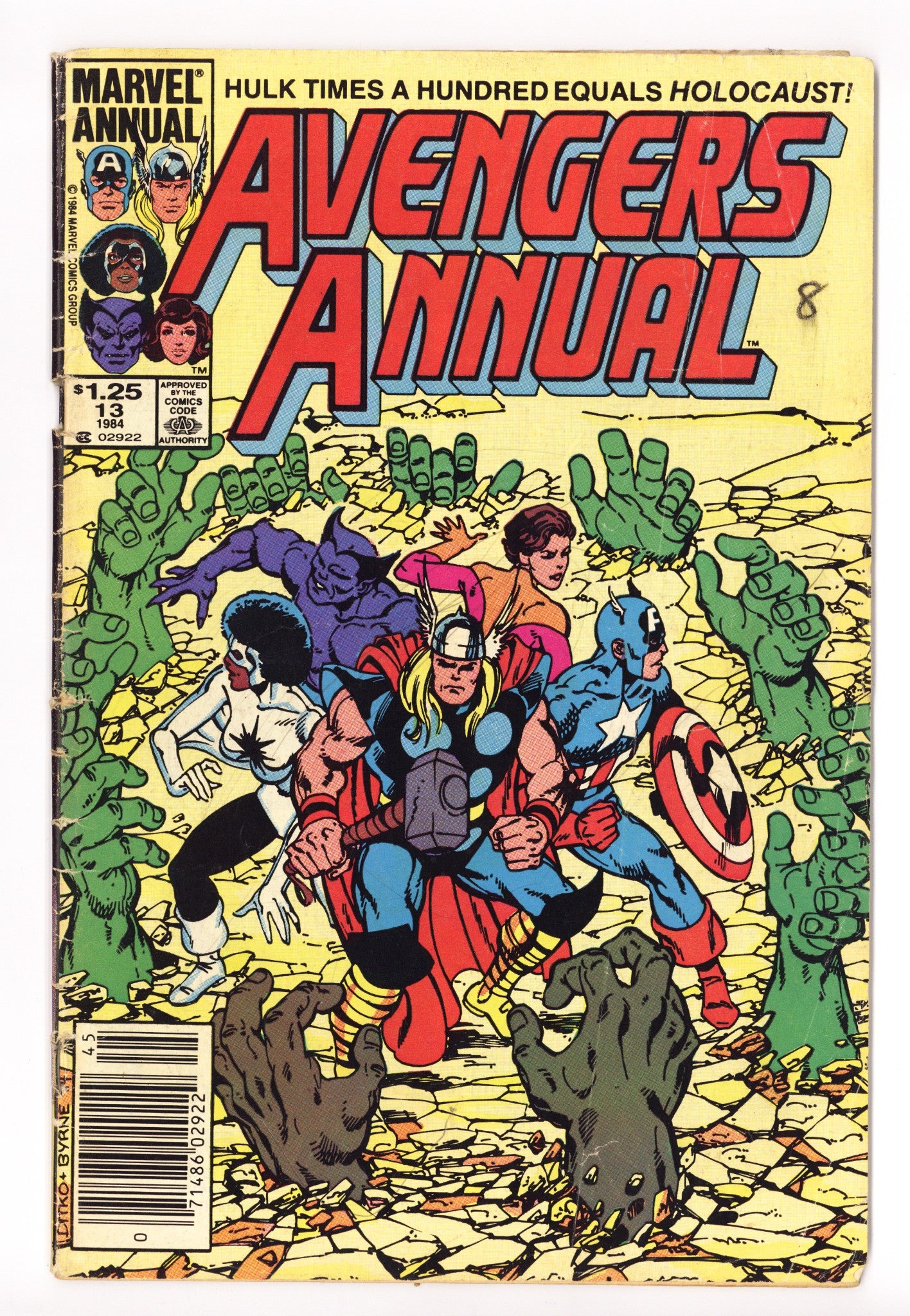 The Avengers Annual Vol 1 13 Very Low Grade (1984) Canadian Price Variant 