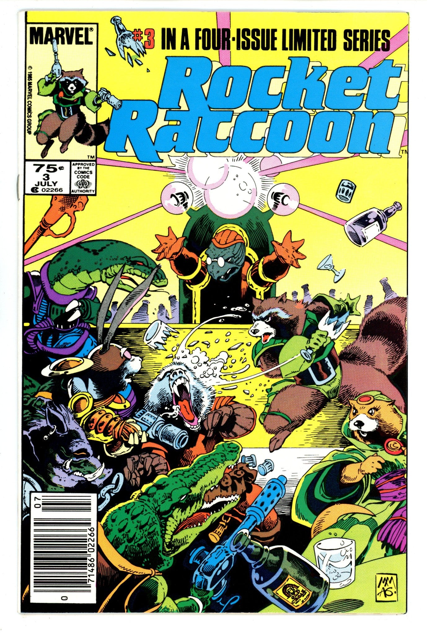 Rocket Raccoon Vol 1 3 FN/VF (7.0) (1985) Newsstand 