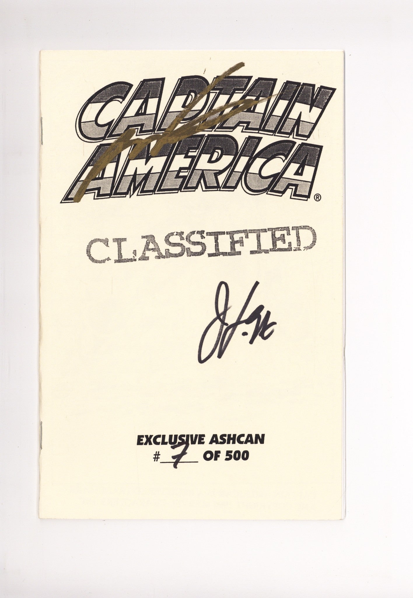 Captain America Classified Ashcan [nn] VF/NM (9.0) (1996) Signed x2 Cover Rob Liefeld & Jeph Loeb 