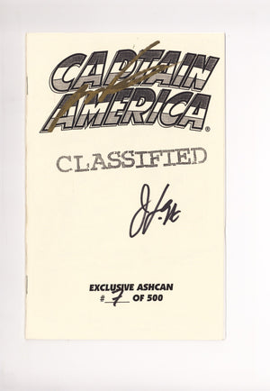 Captain America Classified Ashcan [nn] VF/NM (9.0) (1996) Signed x2 Cover Rob Liefeld & Jeph Loeb