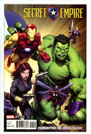 Secret Empire 1 VF+ (8.5) (2017) Keown Nerd Block Exclusive Variant