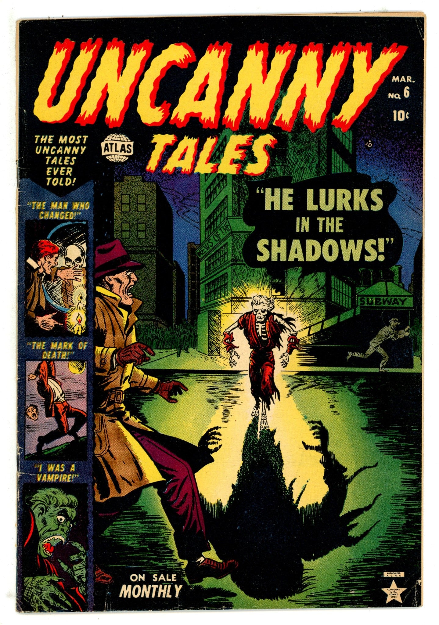 Uncanny Tales Vol 1 6 FN (6.0) (1953) 