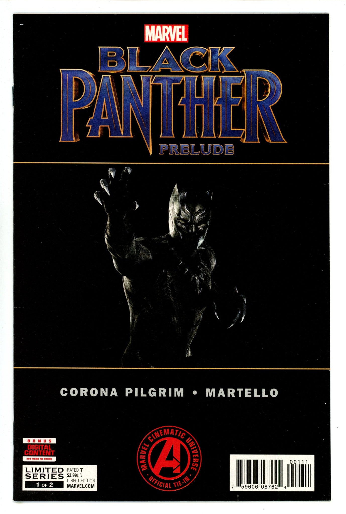 Black Panther Prelude 1 NM- (9.2) (2017) 