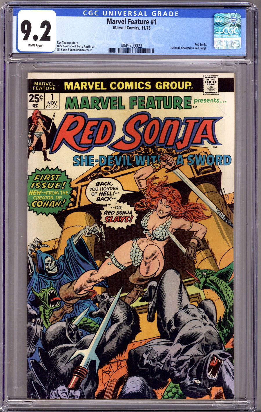 Marvel Feature Vol 2 1 CGC 9.2 (NM-) (1975)