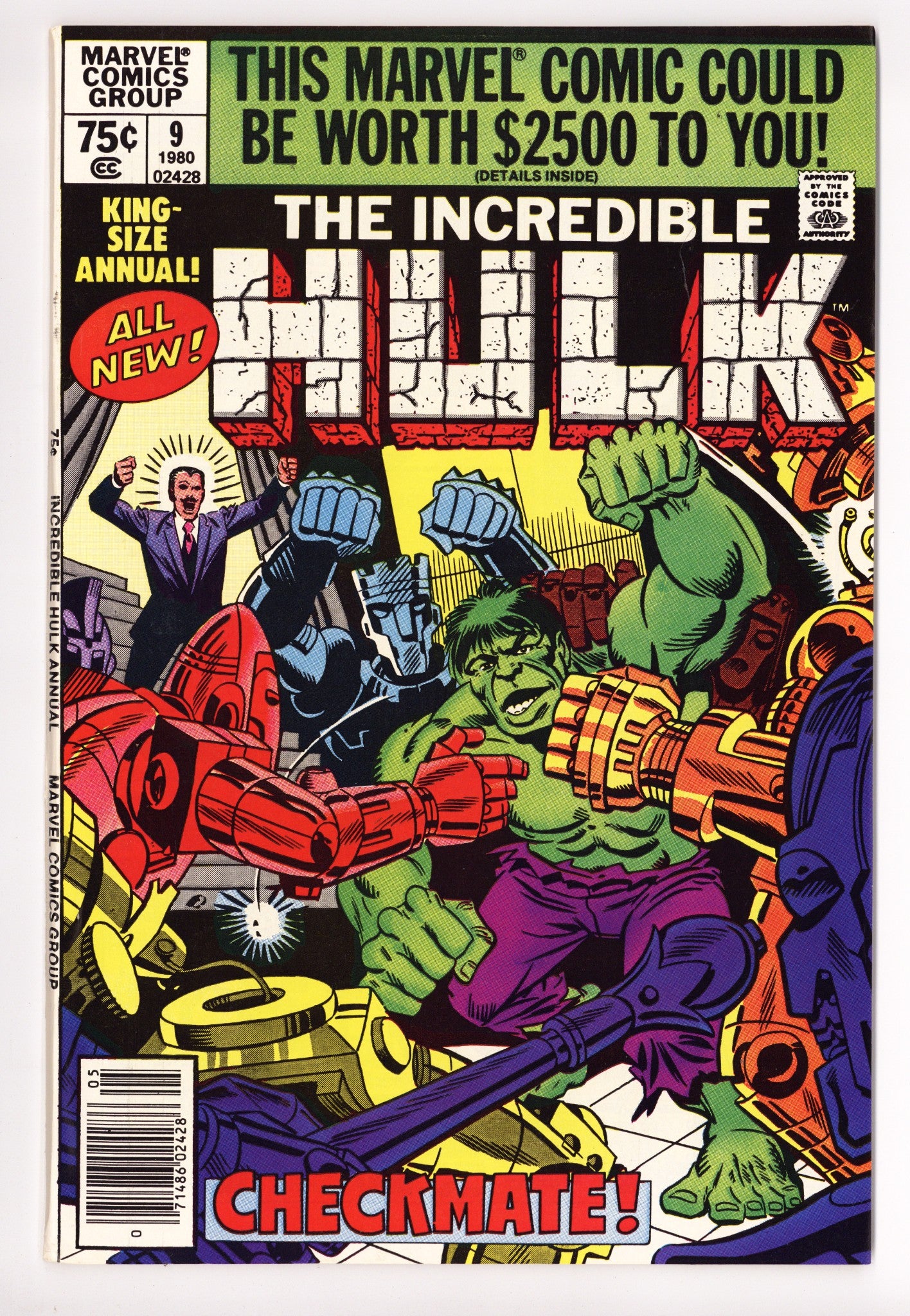The Incredible Hulk Annual Vol 1 9 NM- (9.2) (1980) Newsstand 