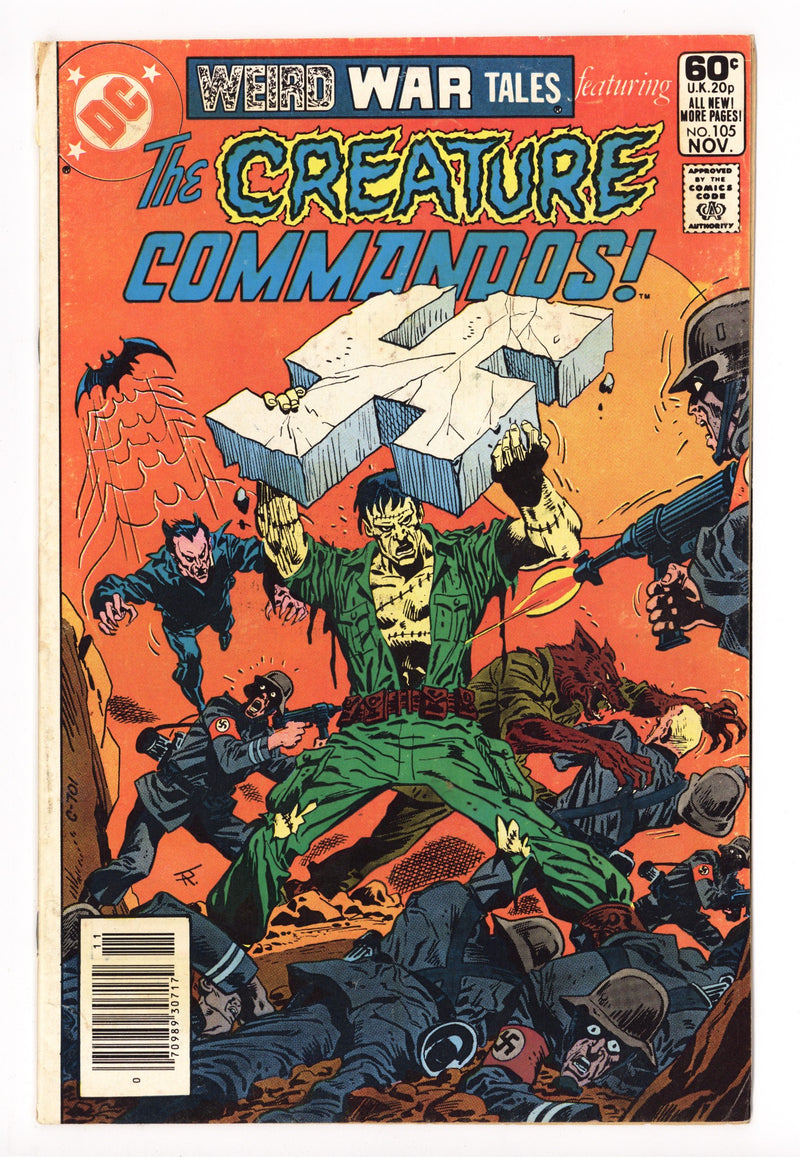 Weird War Tales Vol 1 105 Very Low Grade (1981) Newsstand 