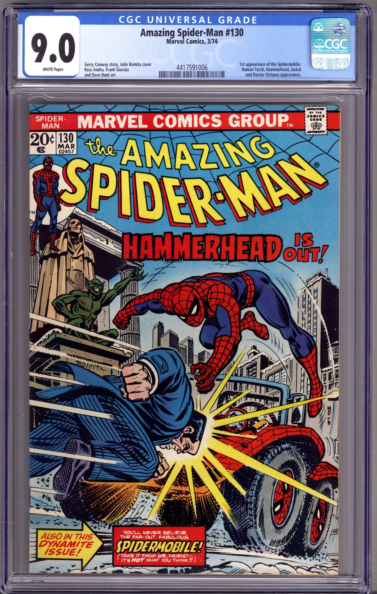 The Amazing Spider-Man Vol 1 130 CGC 9.0 (VF/NM) (1974) 