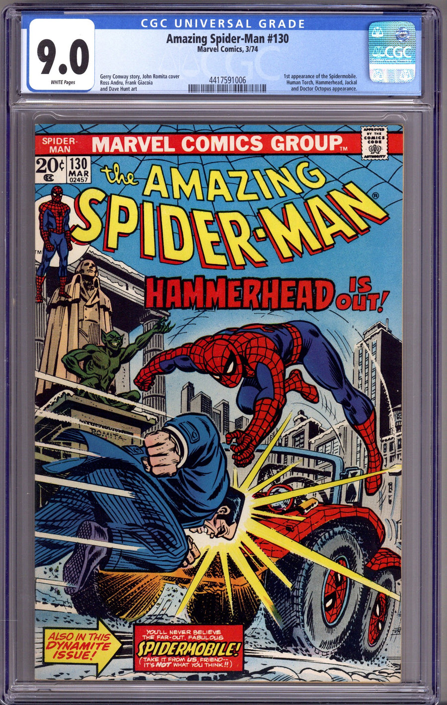 The Amazing Spider-Man Vol 1 130 CGC 9.0 (VF/NM) (1974) 