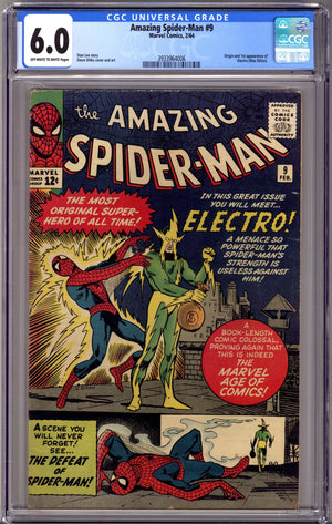The Amazing Spider-Man Vol 1 9 CGC 6.0 (FN) (1964)