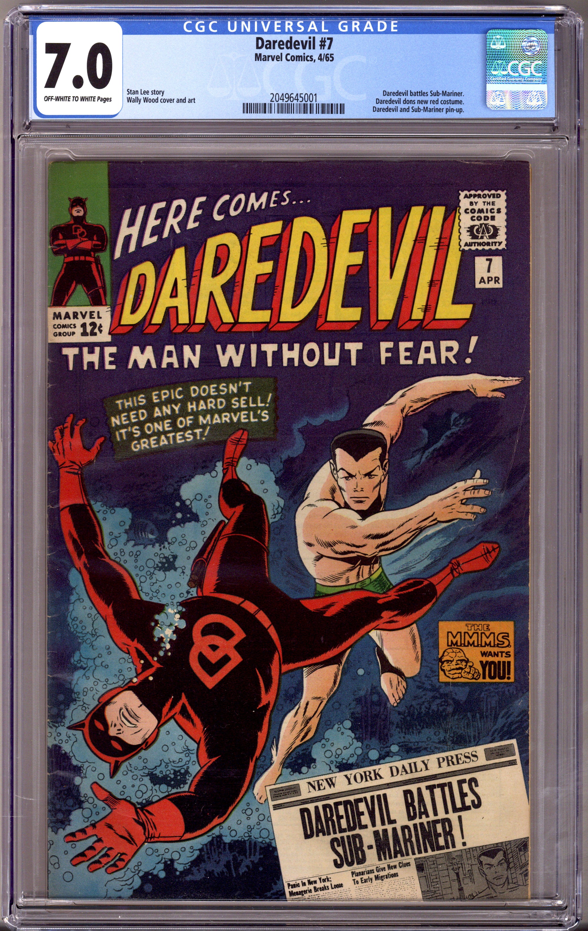 Daredevil Vol 1 7 CGC 7.0 (FN/VF) (1965) 