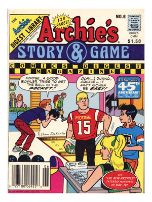 Archie's Story & Game Digest Magazine 6 Mid Grade (1988) Canadian Price Variant