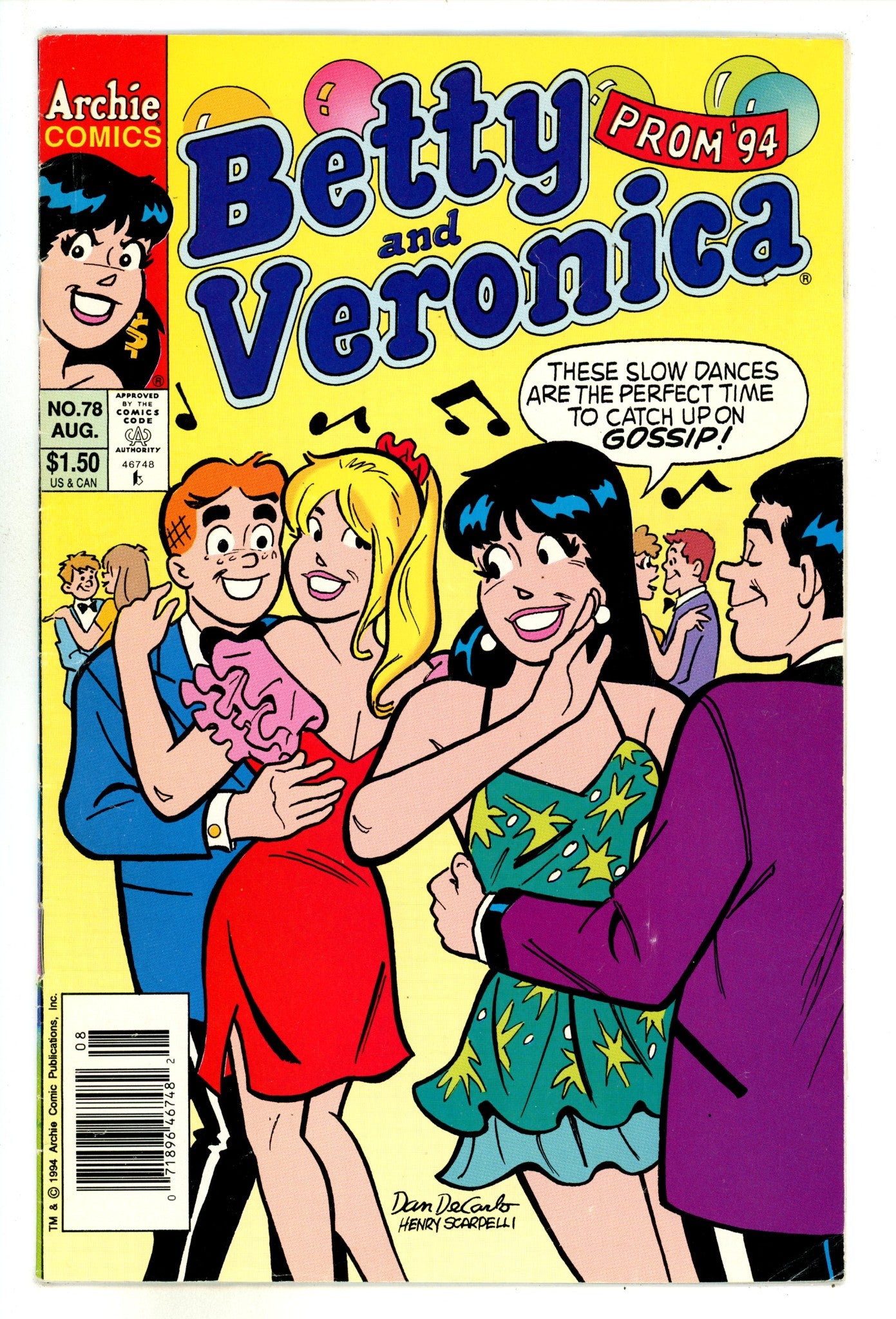 Betty and Veronica Vol 1 78 Very Low Grade (1994) Newsstand 