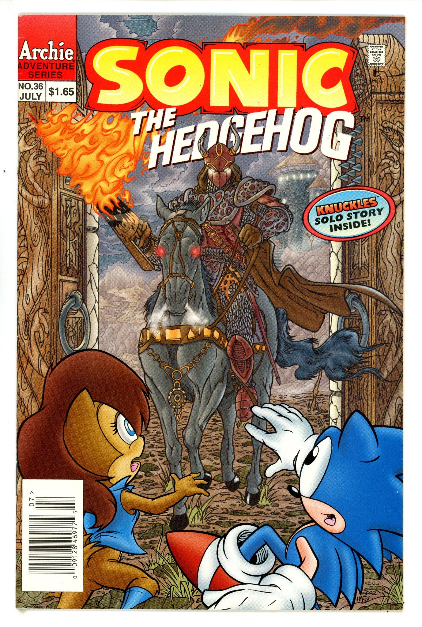 Sonic the Hedgehog Vol 2 36 FN+ (6.5) (1996) Canadian Price Variant 