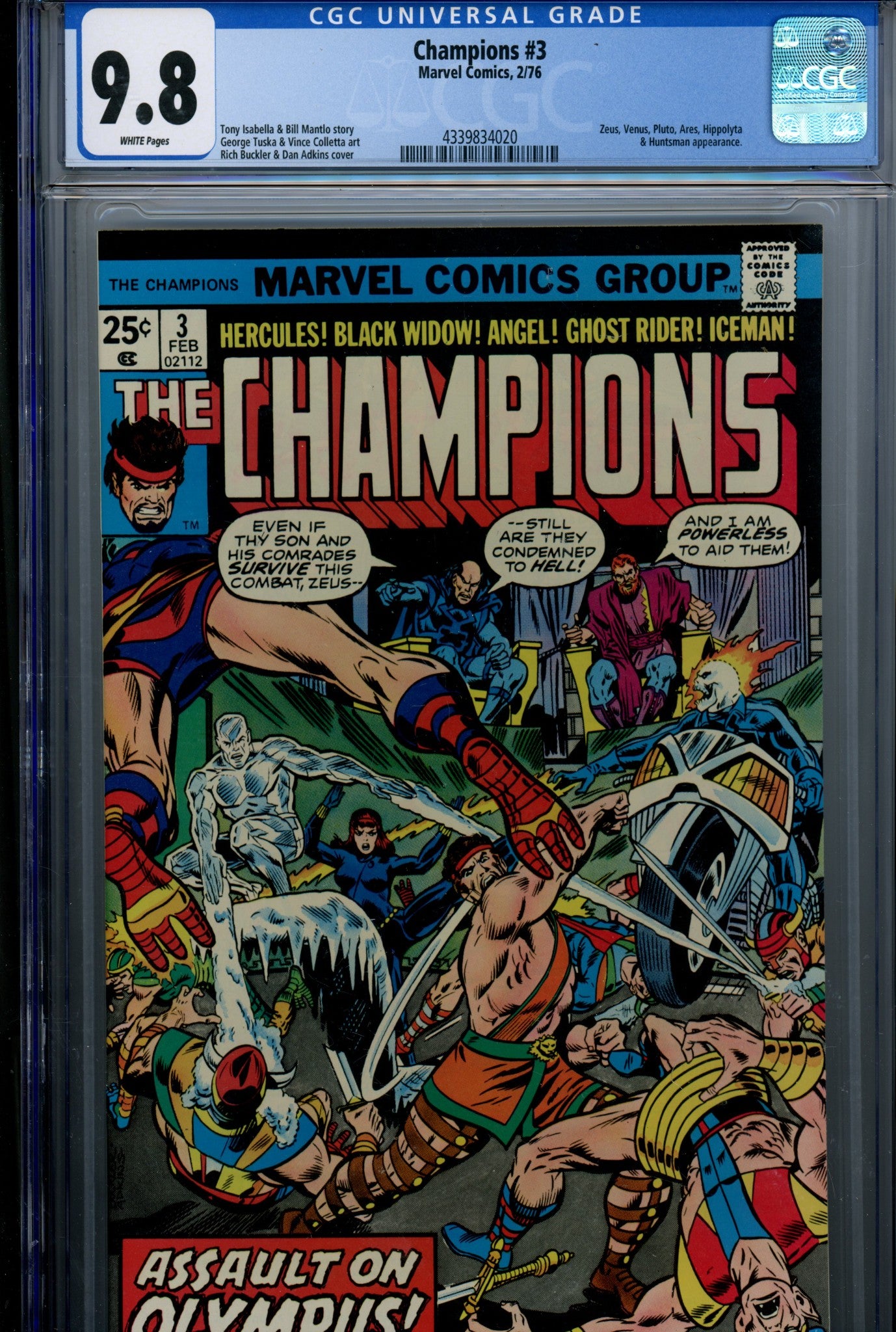 The Champions Vol 1 3 CGC 9.8 (NM/M) (1976)