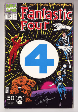 Fantastic Four Vol 1 358 VF/NM (9.0) (1991) Signed x1 Cover Paul Ryan