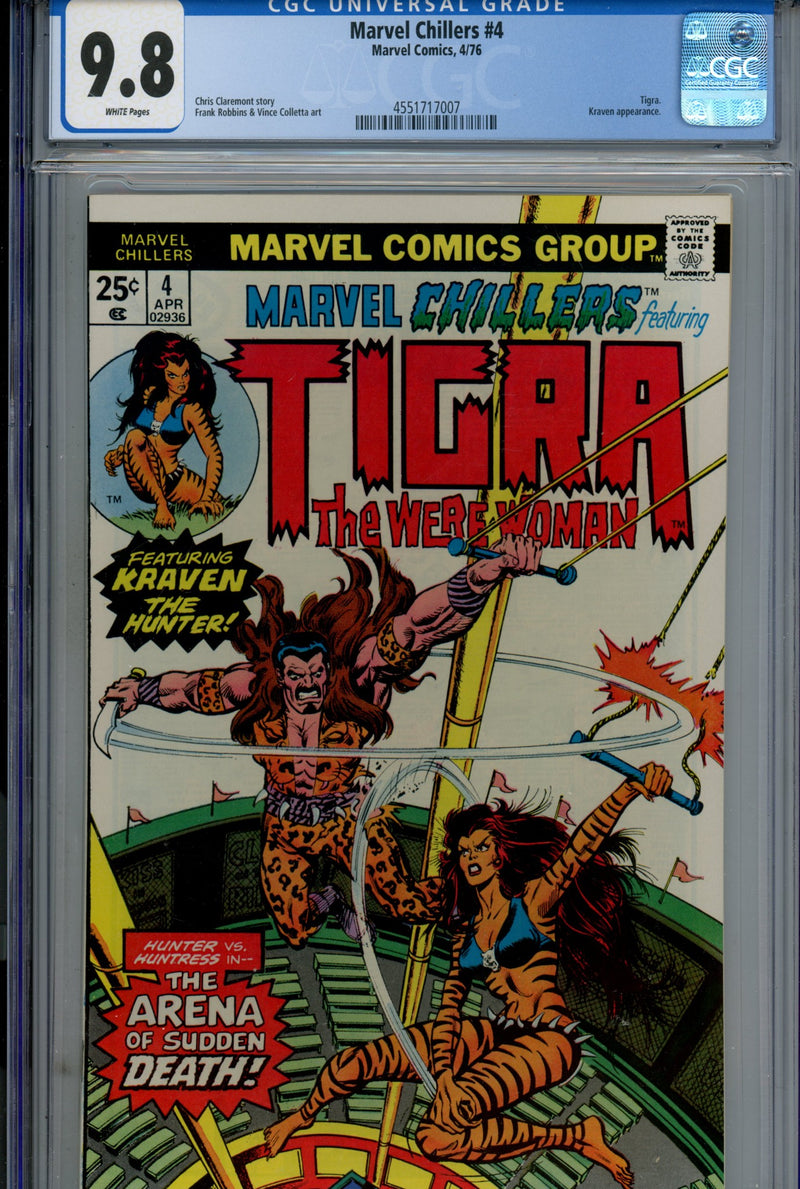 Marvel Chillers 4 CGC 9.8 (NM/M) (1976) 