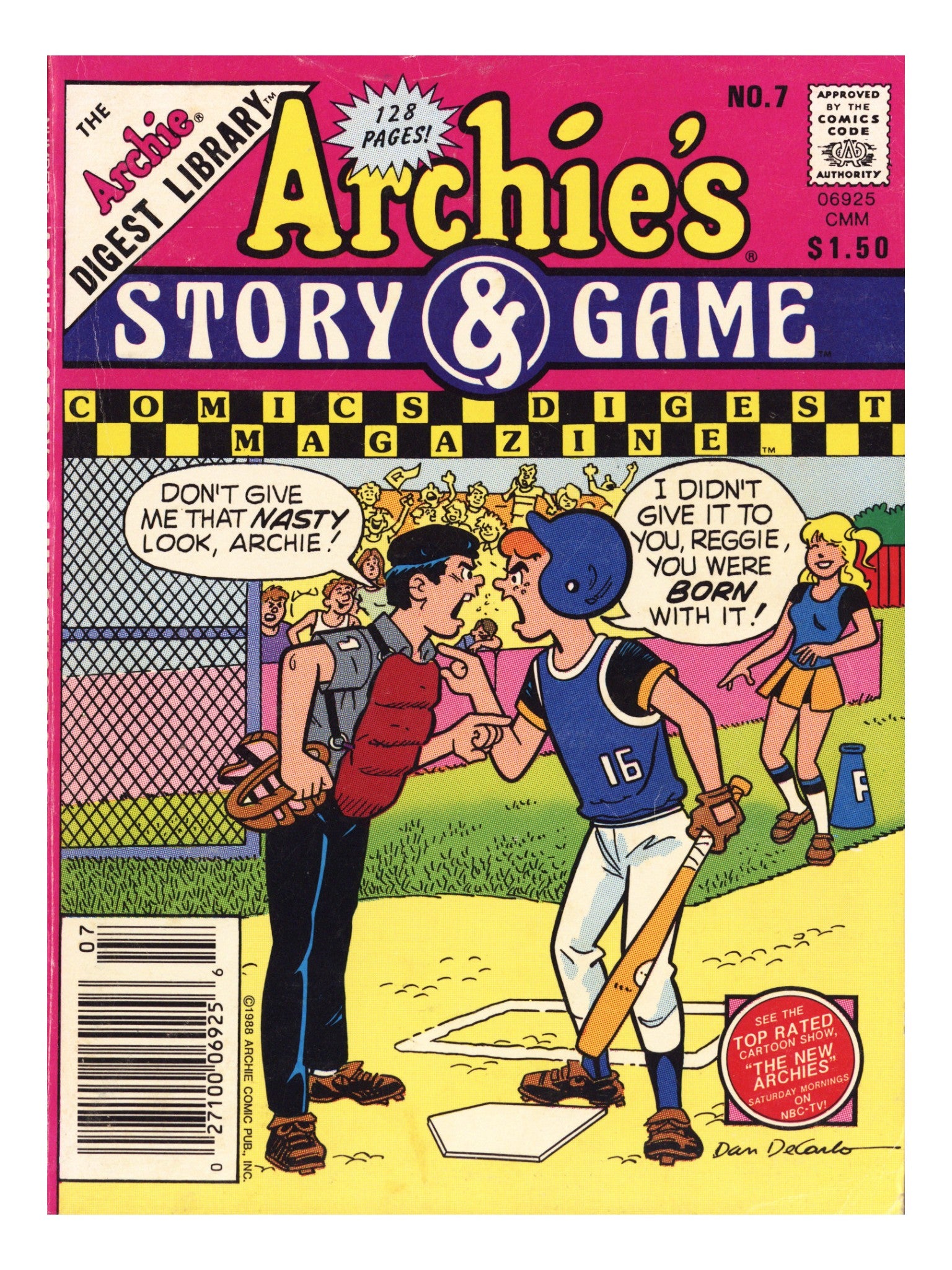 Archie's Story & Game Digest Magazine 7 Low Grade (1988) Canadian Price Variant 