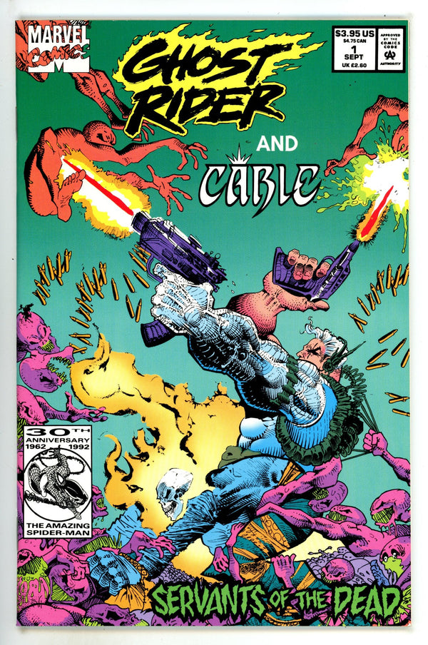 Ghost Rider and Cable: Servants of the Dead 1 High Grade (1992) Gold 2nd Print