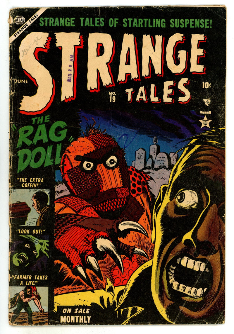 Strange Tales Vol 1 19 VG- (3.5) (1953) 