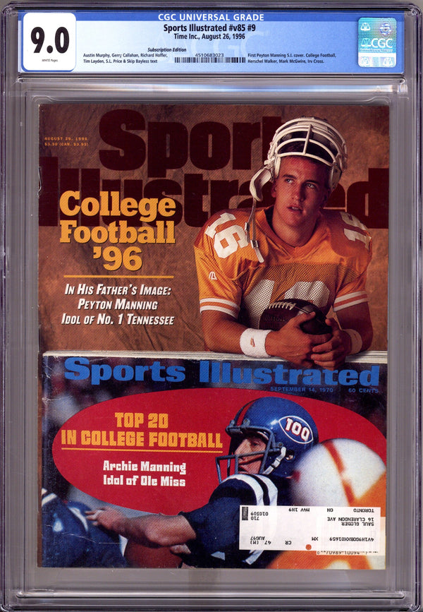 Sports Illustrated Vol 85 9 CGC 9.0 (VF/NM) (1996) Subscription Variant