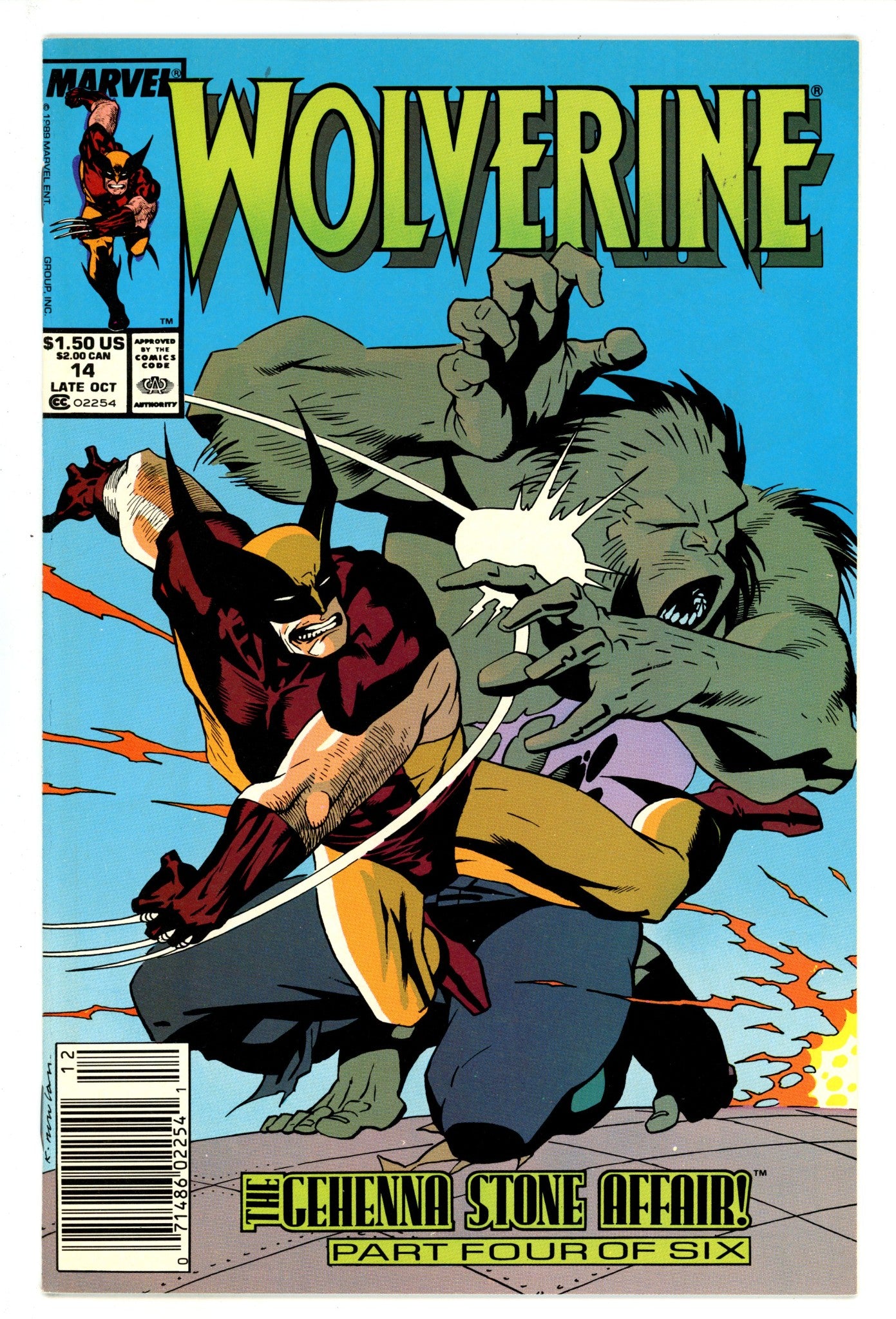 Wolverine Vol 2 14 NM- (9.2) (1989) Newsstand 