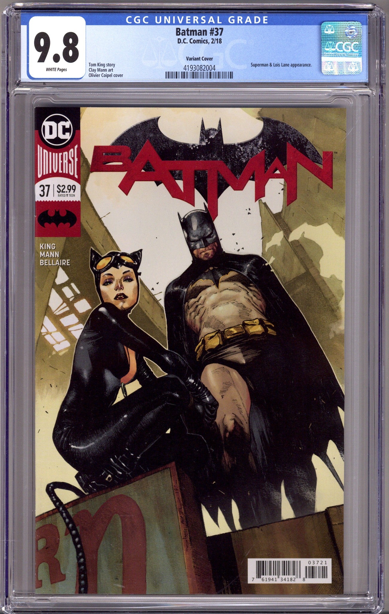 Batman Vol 3 37 CGC 9.8 (NM/M) (2018) Coipel Variant 
