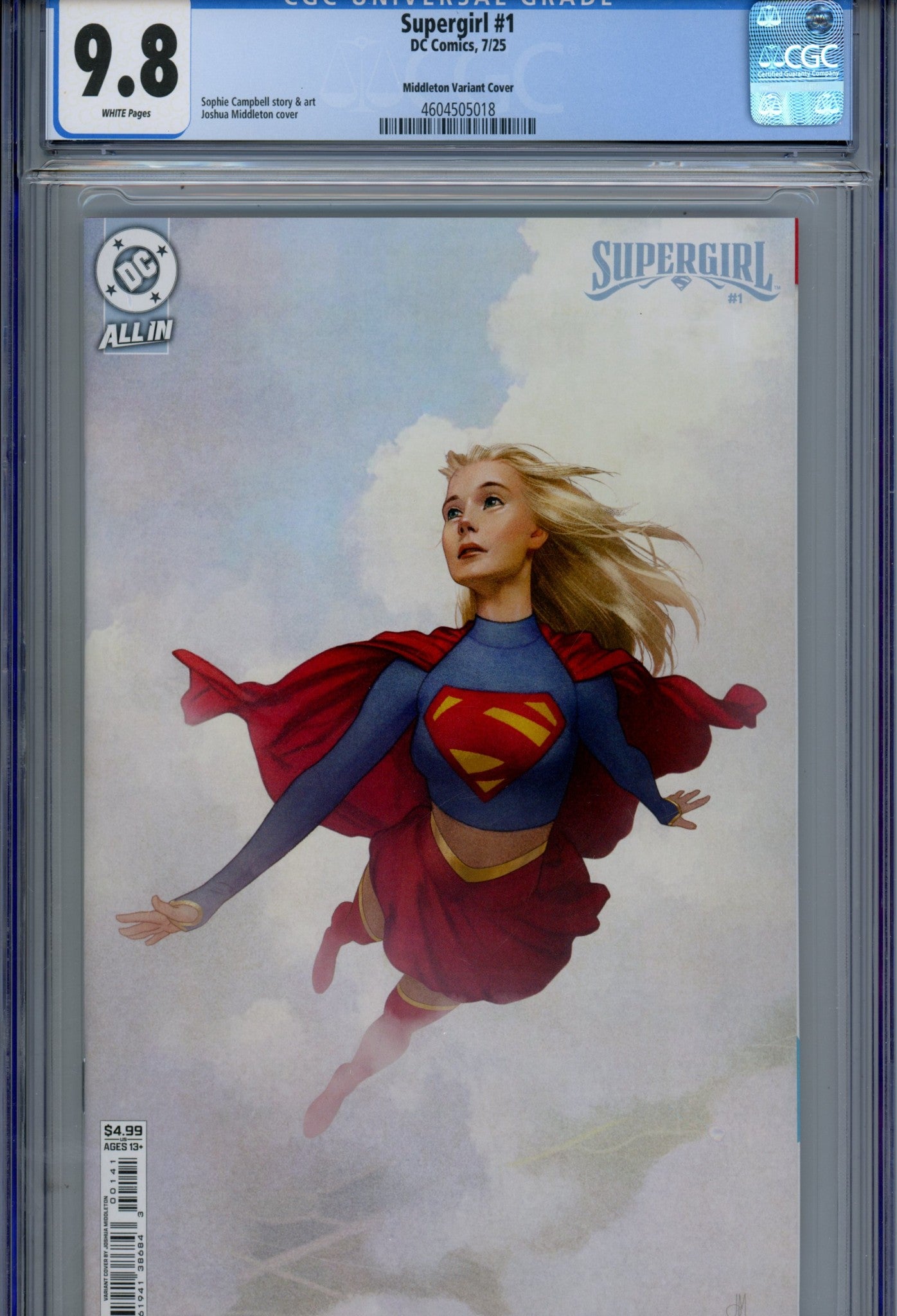 Supergirl Vol 8 1 CGC 9.8 (NM/M) (2025) Middleton Variant 