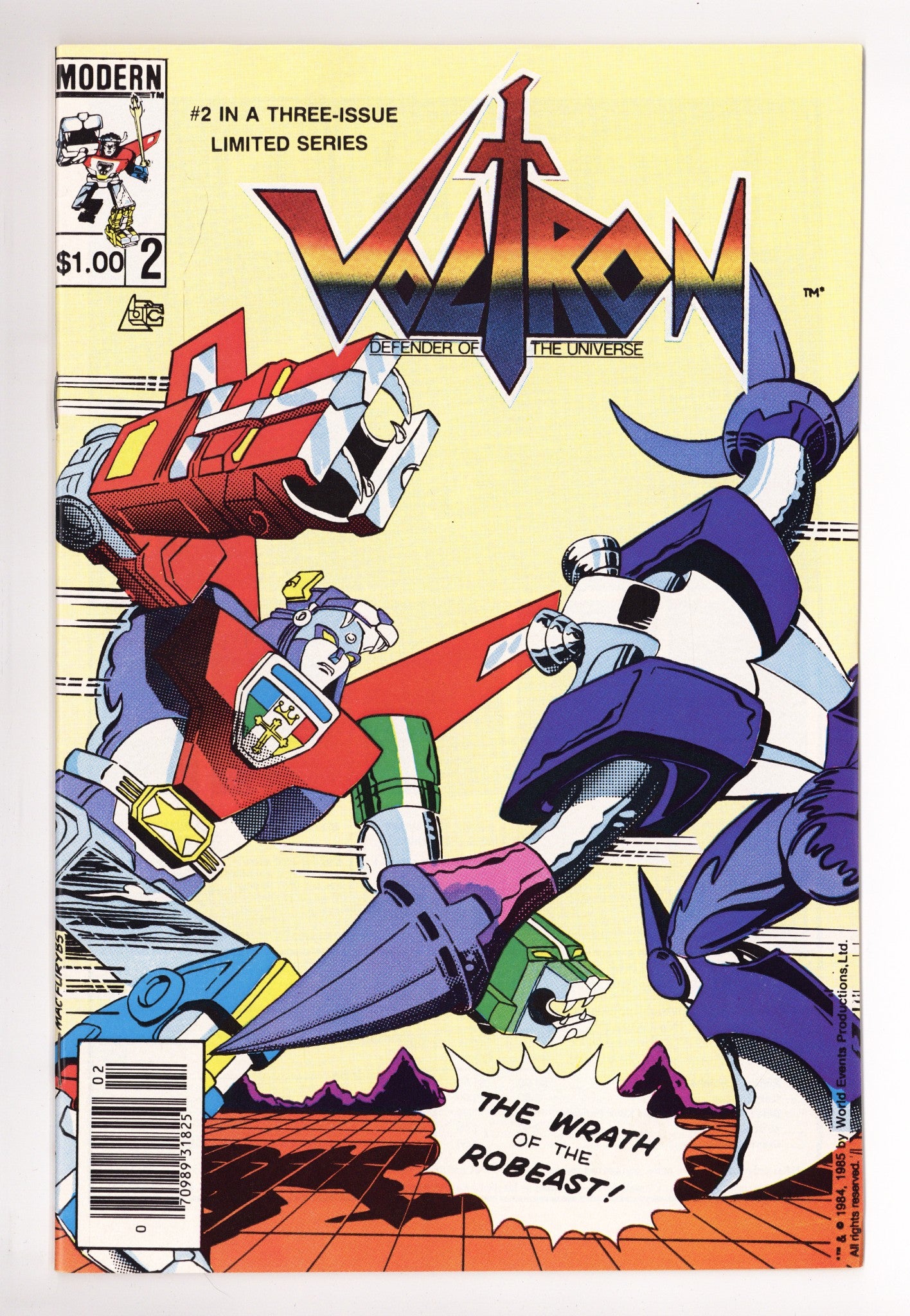 Voltron 2 VF/NM (9.0) (1985) Canadian Price Variant 