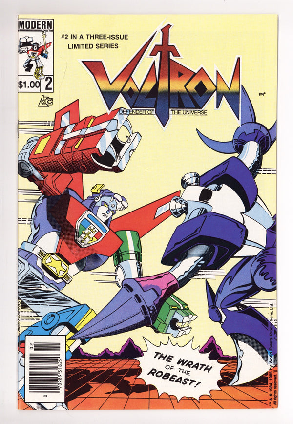 Voltron 2 VF/NM (9.0) (1985) Canadian Price Variant