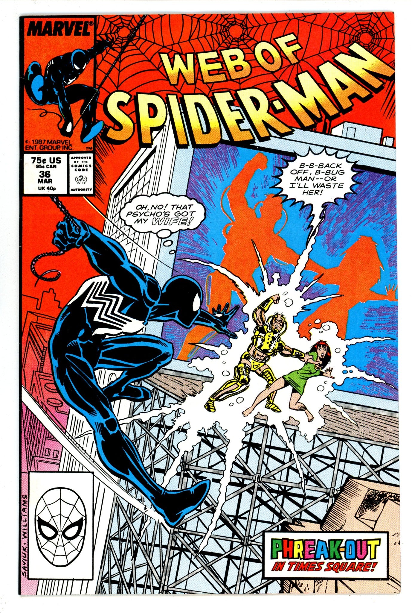 Web of Spider-Man Vol 1 36 FN/VF (7.0) (1988) 