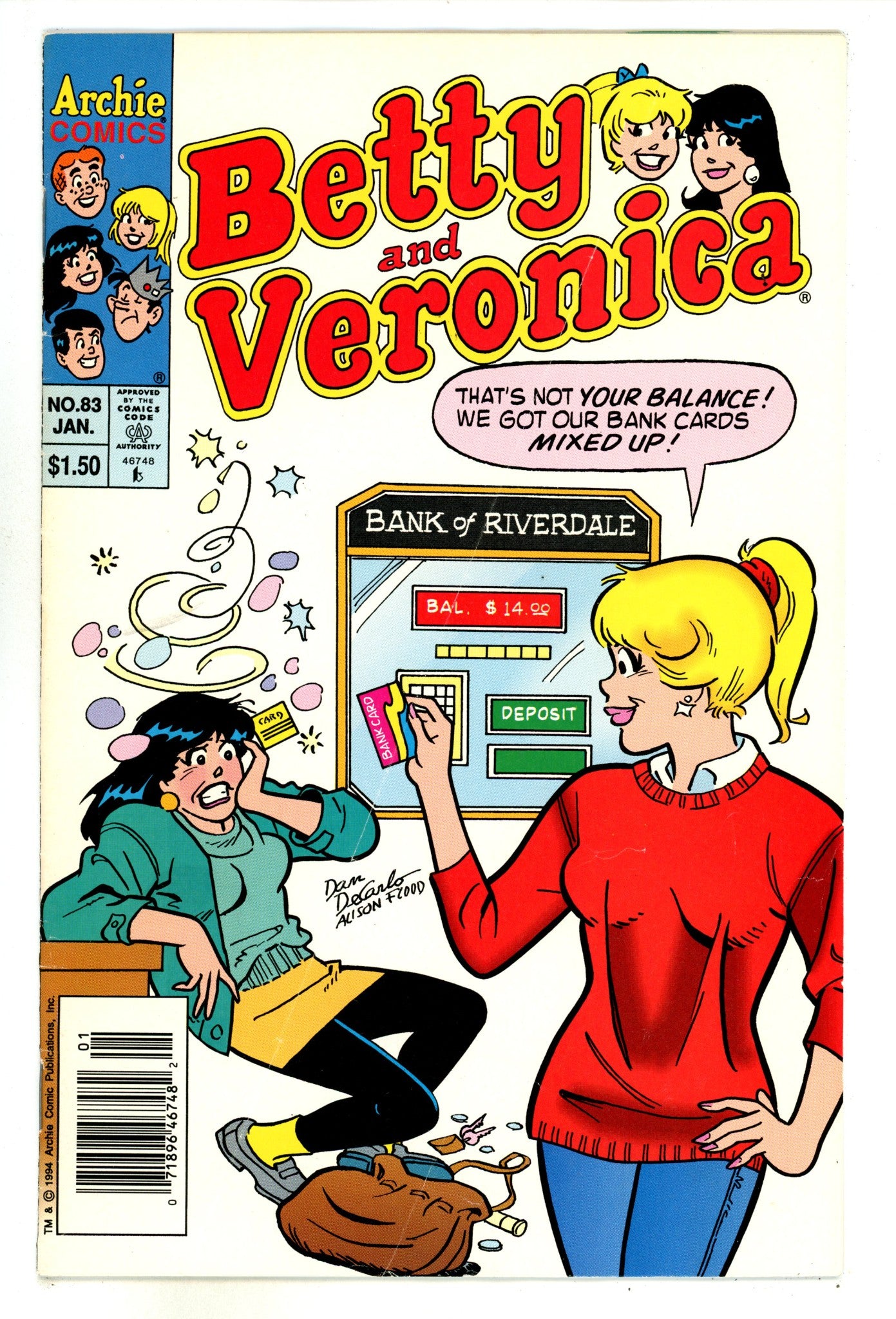 Betty and Veronica Vol 1 83 Low Grade (1995) Newsstand 