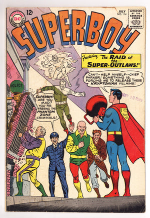 Superboy Vol 1 114 Very Low Grade (1964)