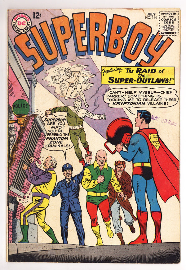 Superboy Vol 1 114 Very Low Grade (1964)