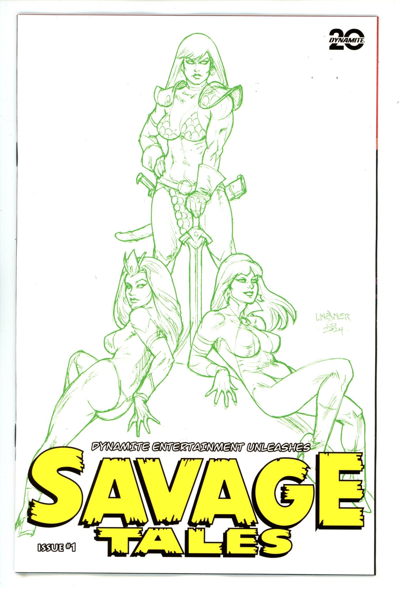 Savage Tales Winter Special 1 Linsner Green Line Art Incentive Variant (2025)