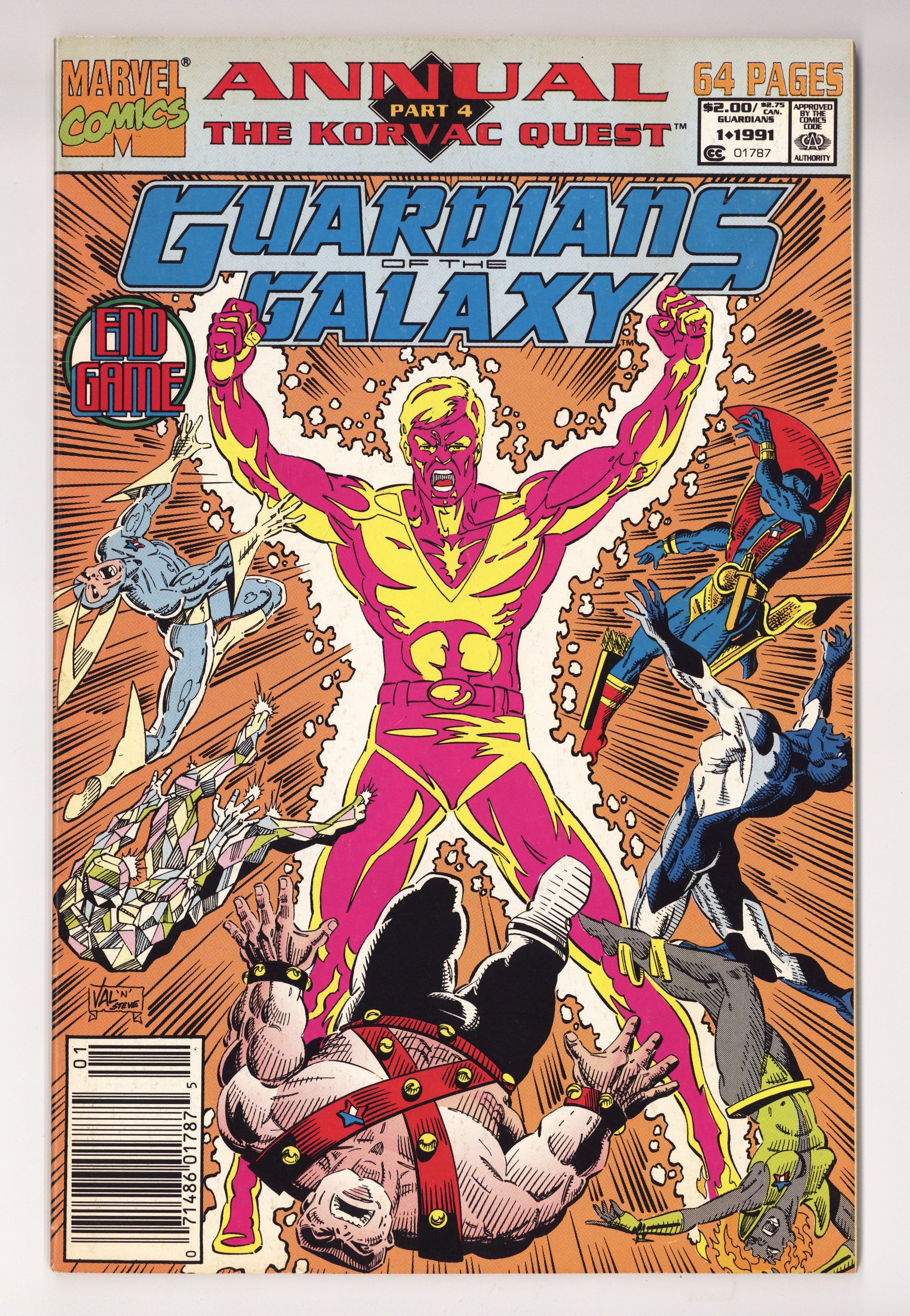 Guardians of the Galaxy Annual Vol 1 1 Mid Grade (1991) Newsstand 