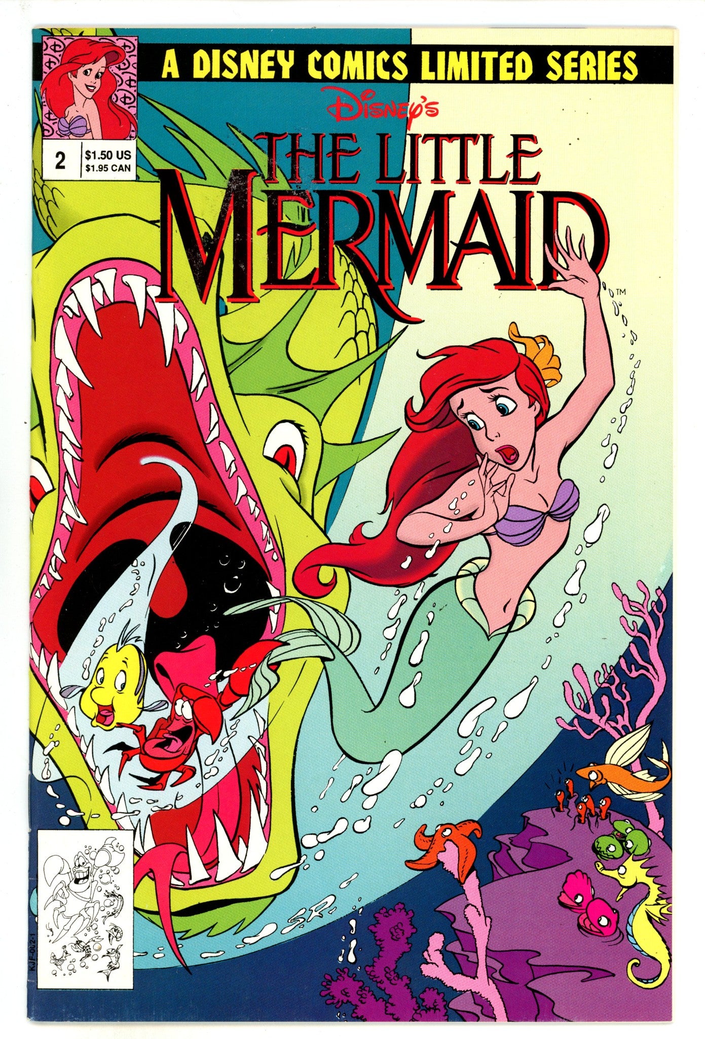 Disney's the Little Mermaid Limited Series 2 Mid Grade (1992) 