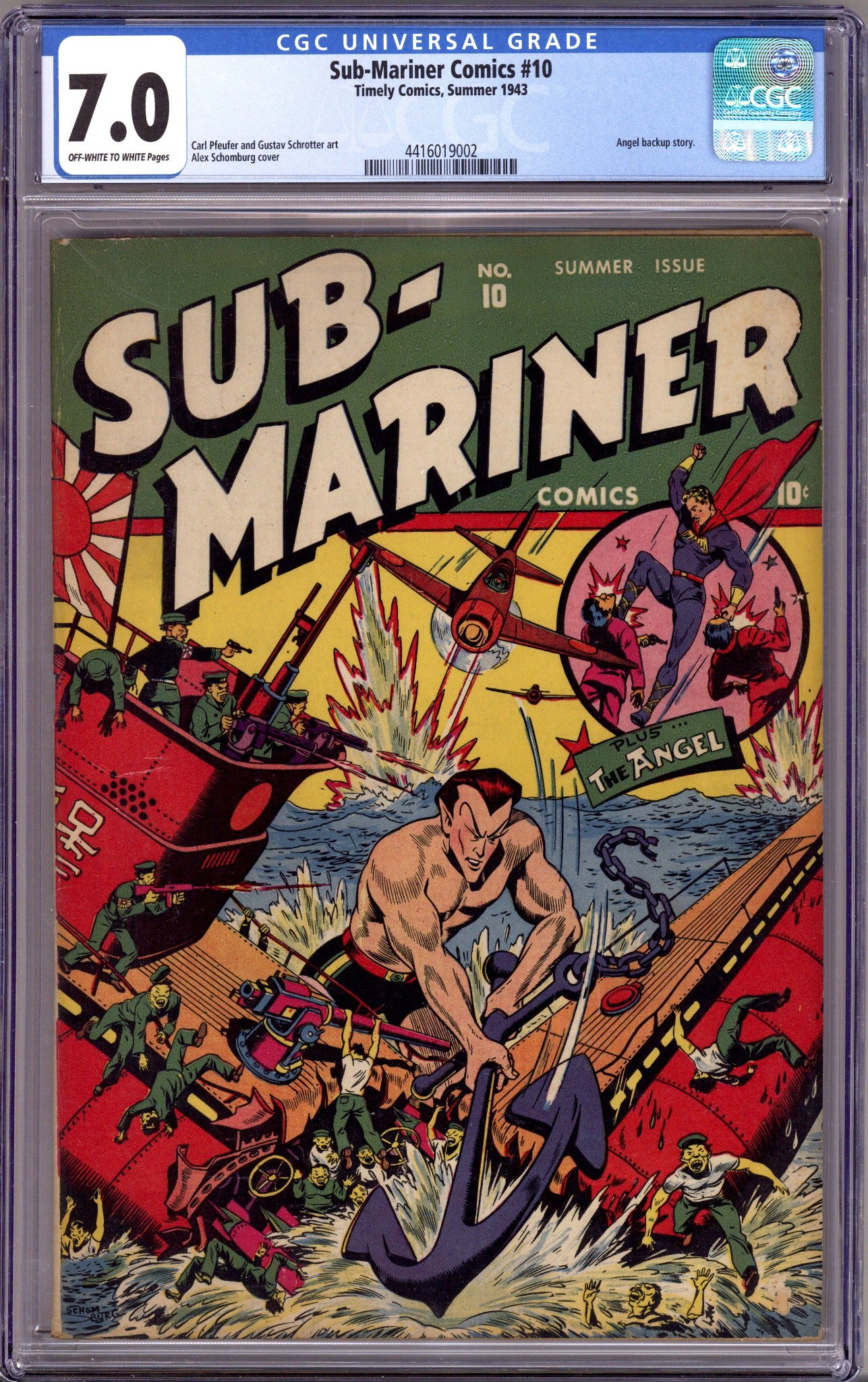 Sub-Mariner Comics 10 CGC 7.0 (FN/VF) (1943)