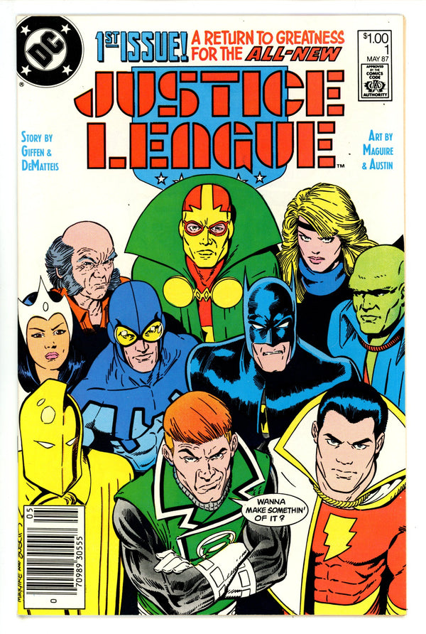 Justice League 1 NM- (9.2) (1987) Canadian Price Variant