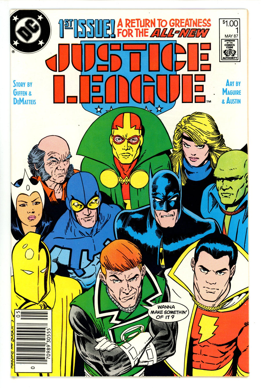 Justice League 1 NM- (9.2) (1987) Canadian Price Variant 