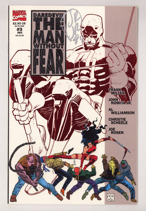 Daredevil The Man without Fear 3 VF/NM (9.0) (1993) Signed x1 Cover John Romita Jr.