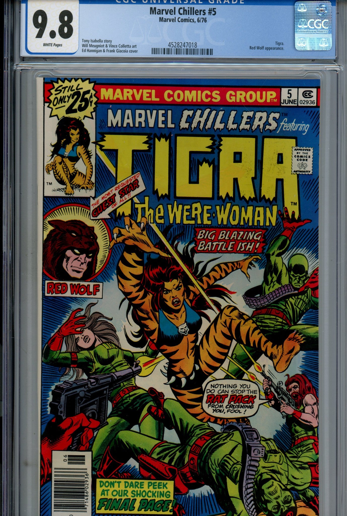 Marvel Chillers 5 CGC 9.8 (NM/M) (1976) 