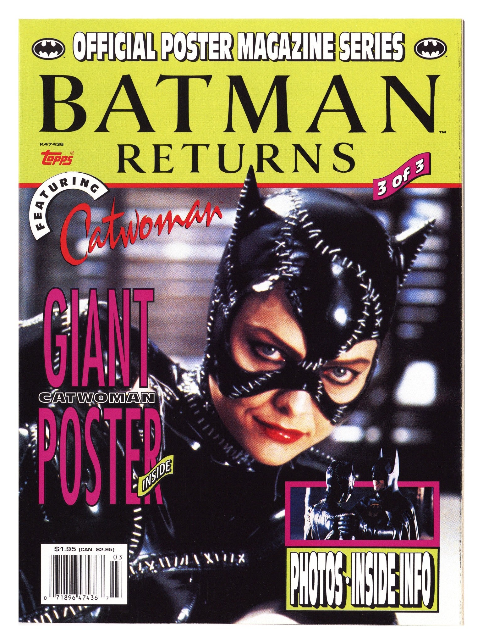 Batman Returns Official Poster Magazine 3 High Grade (1992) 