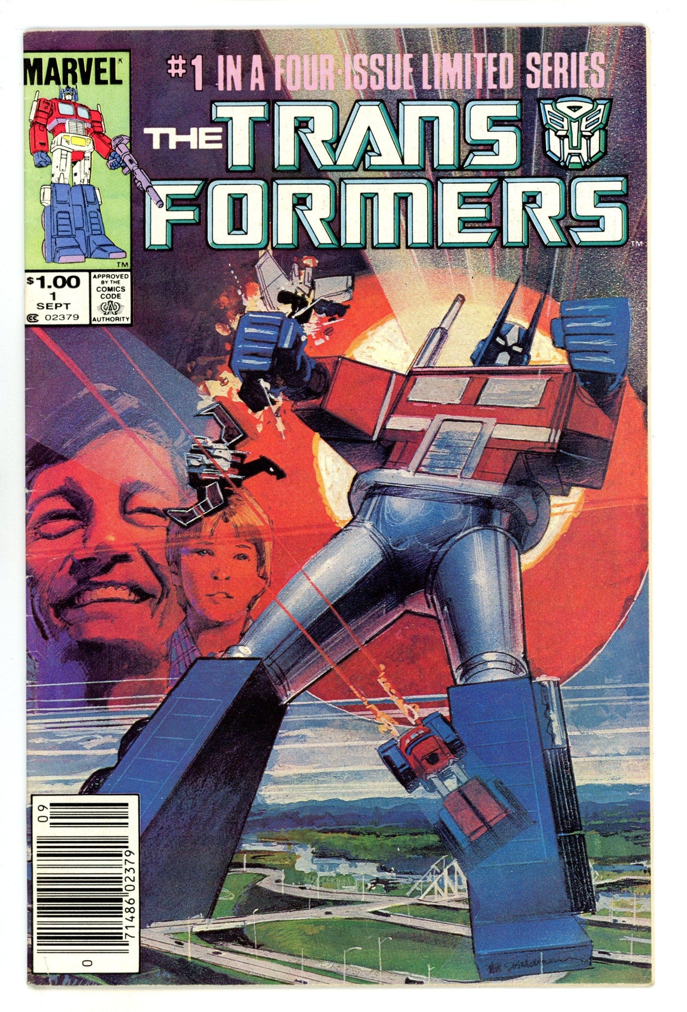 The Transformers  1  VG+ (4.5)  (1984)  Canadian Price Variant  