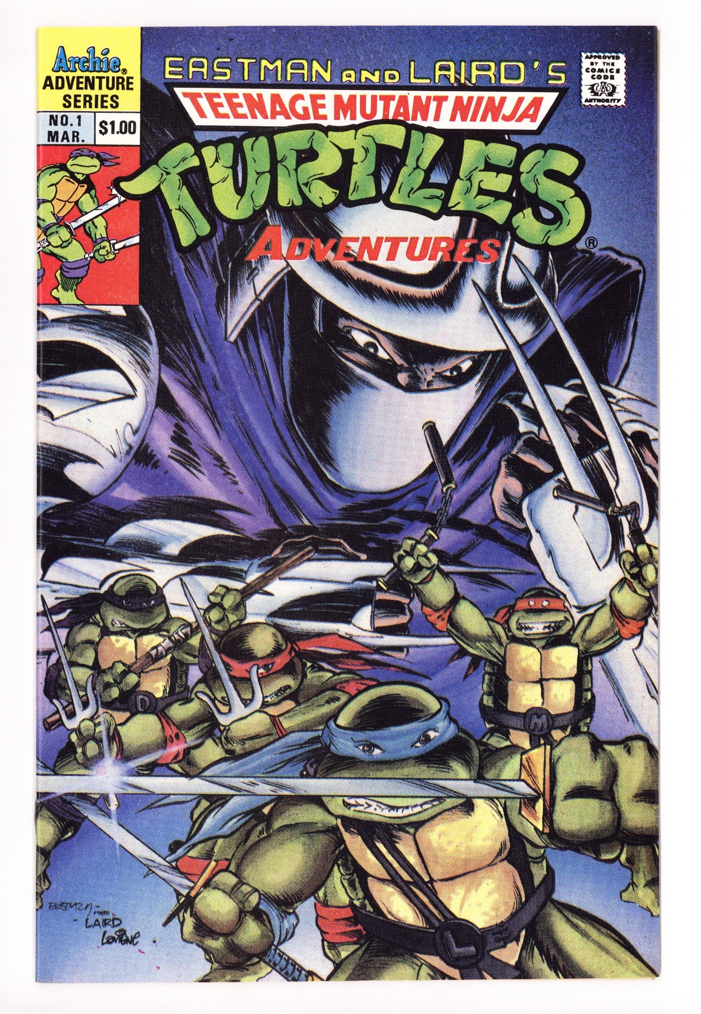 Teenage Mutant Ninja Turtles Adventures Vol 2 1  VF- (7.5)   (1989)     5th Print  