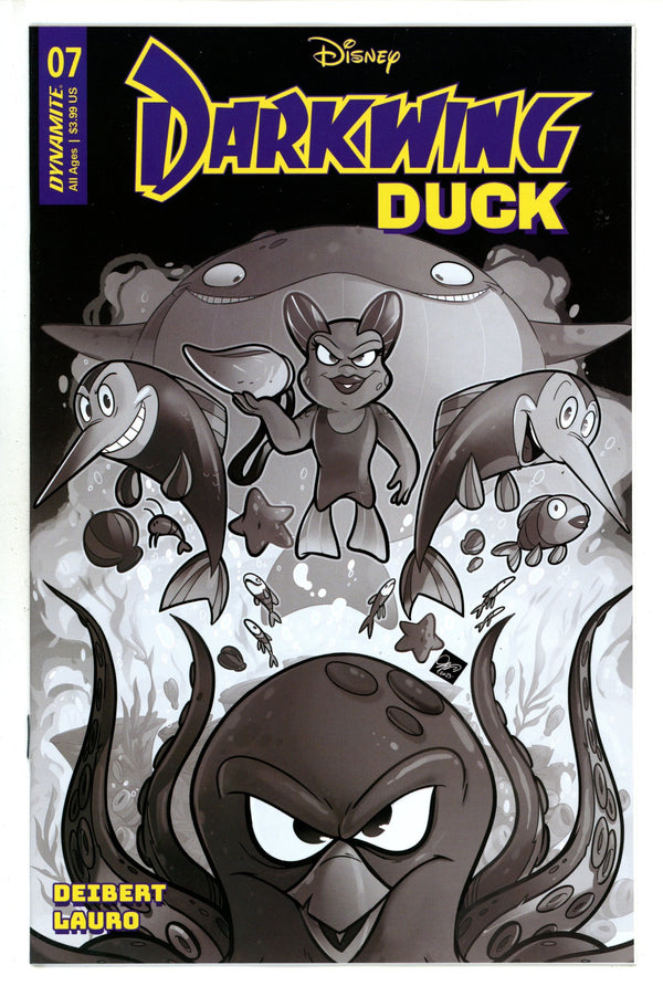 Darkwing Duck Vol 2 7 Cangialosi B&W Incentive Variant (2023)