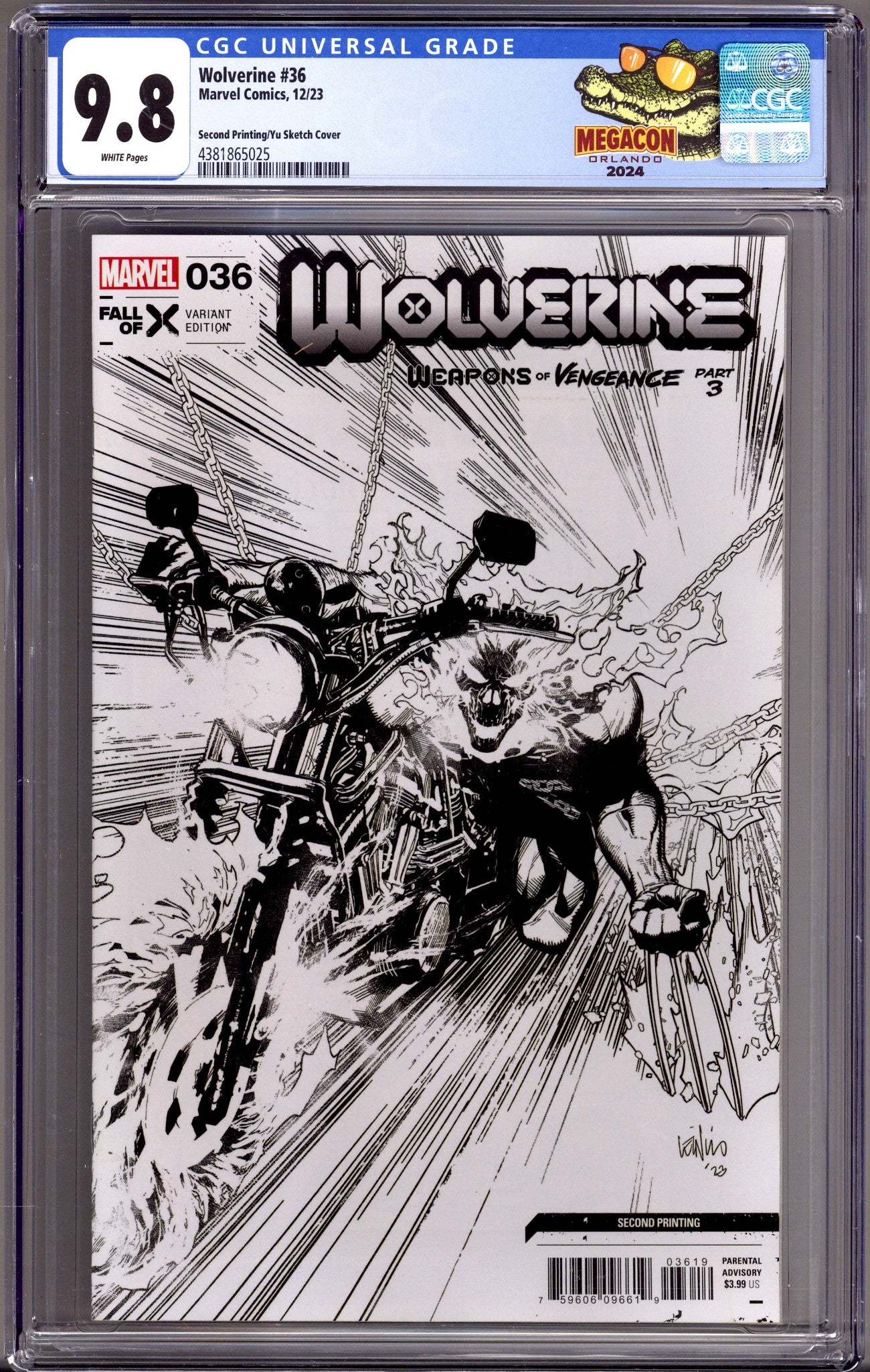 Wolverine Vol 7 36 CGC 9.8 (NM/M) (2023) Sketch 2nd Print 