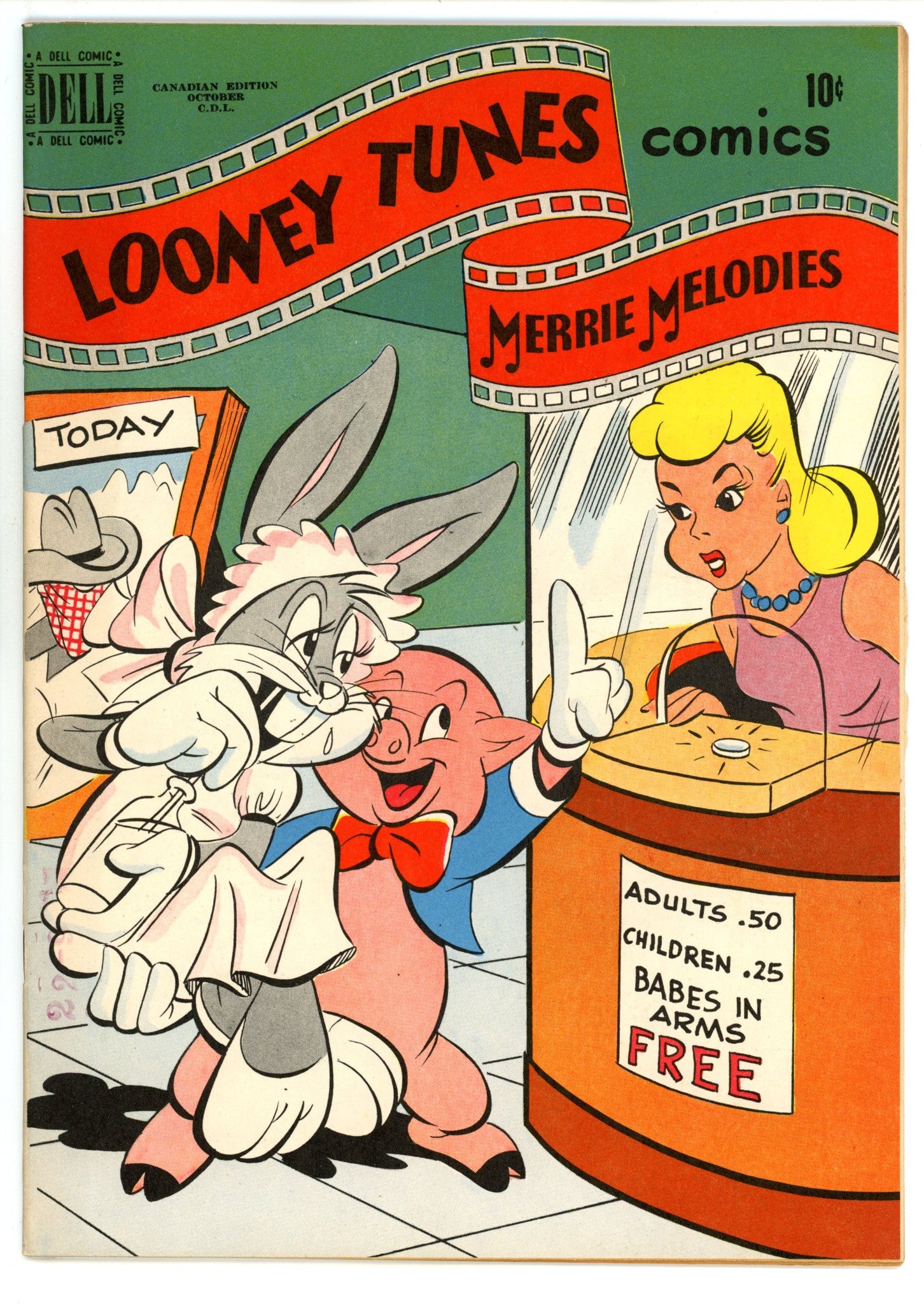 Looney Tunes and Merrie Melodies Comics 107 VF/NM (9.0) (1950) Canadian Edition 
